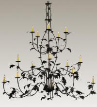 Meyda Blue 134147 - 72" Wide Oak Leaf 15 Light Chandelier