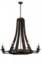 Meyda Blue 140164 - 42" Wide Barrel Stave Madera 8 Light Chandelier