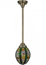 Meyda Blue 147739 - 8" Wide Jeweled Beehive Mini Pendant