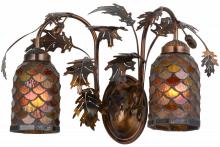 Meyda Blue 157211 - 20"W Oak Leaf & Acorn 2 LT Wall Sconce