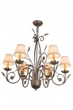 Meyda Blue 165072 - 31" Wide Bordeaux 6 Light Chandelier