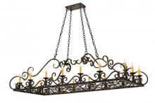 Meyda Blue 171344 - 66"L Carlotta 16 LT Oblong Chandelier