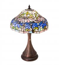 Meyda Blue 212674 - 18" High Poinsettia Fluted Accent Lamp