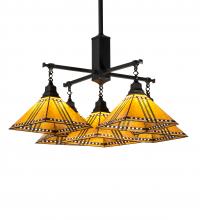 Meyda Blue 231650 - 38" Square Prairie Corn 5 Light Chandelier