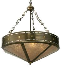 Meyda Blue 23633 - 30"W Craftsman Target Inverted Pendant