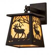 Meyda Blue 237280 - 7" Wide Elk at Dawn Hanging Wall Sconce