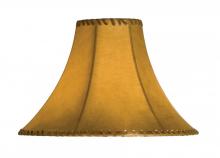 Meyda Blue 26351 - 14" Wide Faux Leather Tan Hexagon Shade