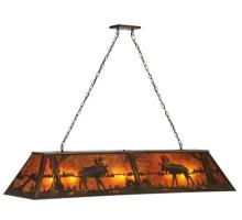 Meyda Blue 30333 - 61"L Moose at Lake Oblong Pendant