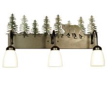 Meyda Blue 51064 - 27" Wide Lone Bear 3 Light Vanity