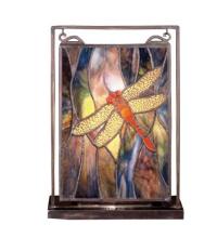 Meyda Blue 56831 - 9.5"W X 10.5"H Dragonfly Lighted Mini Tabletop Window