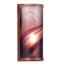 Meyda Blue 70872 - 5.5"W Cylinder Chambord Swirl Fused Glass Wall Sconce