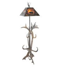 Meyda Blue 95023 - 61" High Bear at Dawn Antlers Floor Lamp