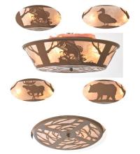 Meyda Blue 99037 - 22"W Wildlife on the Loose Flushmount