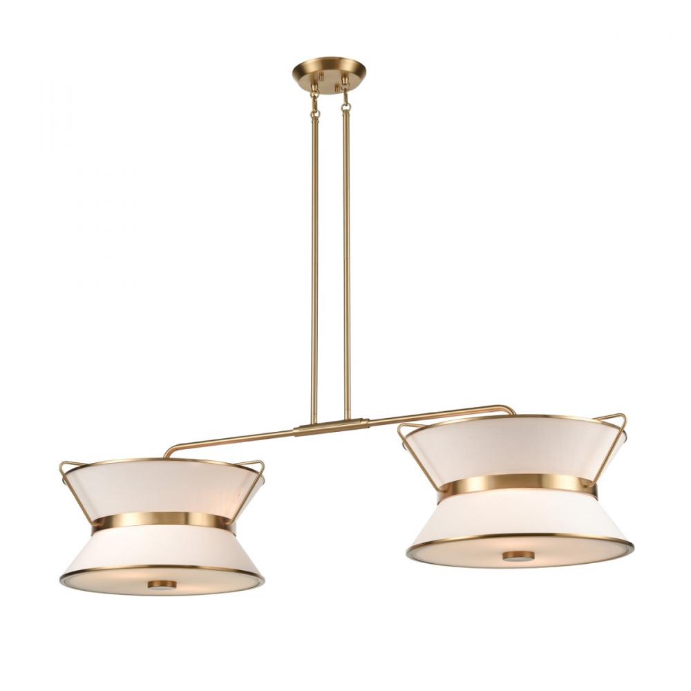 Layla Linear Island Fixture Brushed Brass