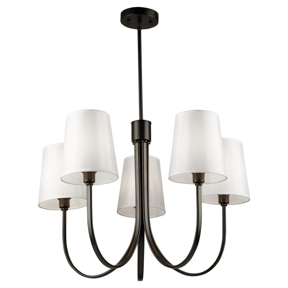 Rhythm 5 Light Chandelier Black