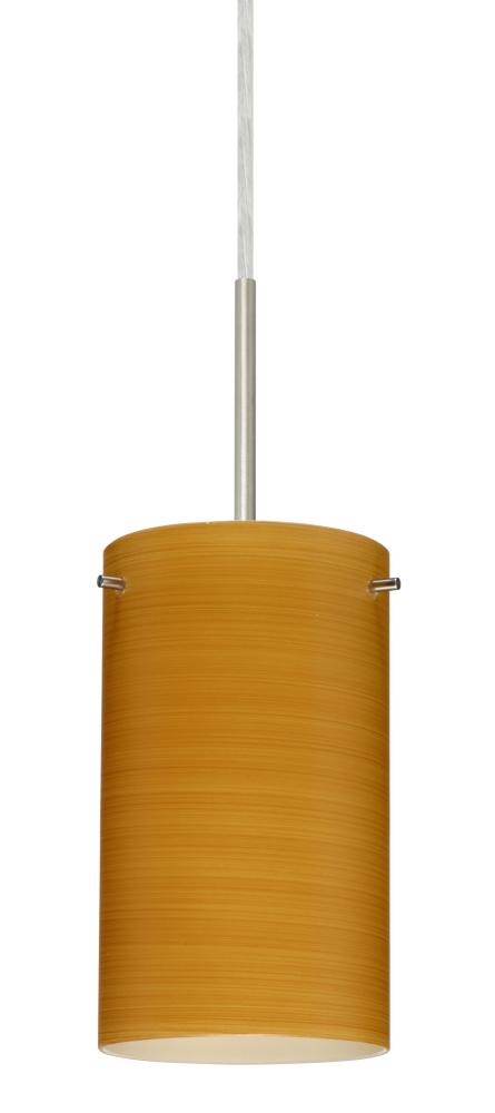 Besa Stilo 7 LED Pendant Oak Satin Nickel 1x9W LED