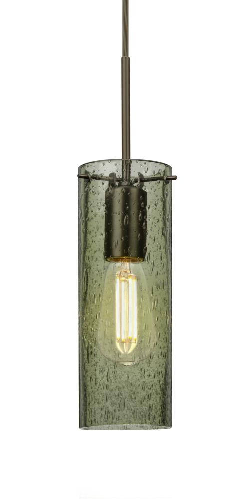 Besa, Juni 10 Cord Pendant, Moss Bubble, Bronze, 1x4W LED Filament, 15Ft. Cord