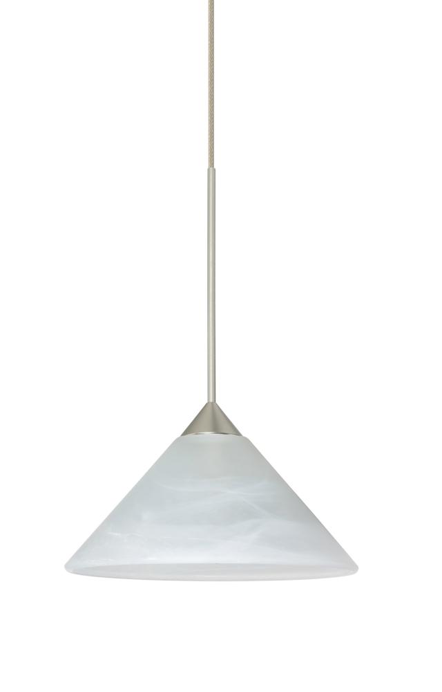 Besa Pendant Kona Satin Nickel Marble 1x5W LED