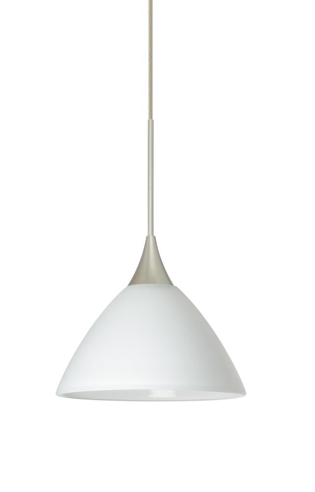 Besa Pendant Domi Satin Nickel White 1x50W Halogen