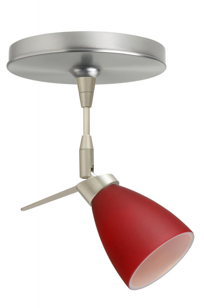 Besa Spotlight Andi Satin Nickel Red Matte 1x35W Halogen Mr11