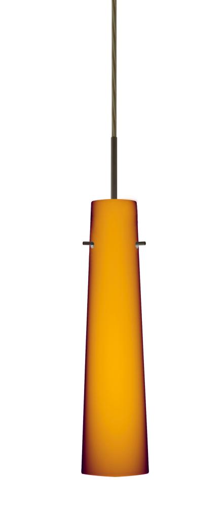 Besa Camino Pendant For Multiport Canopy Bronze Amber Matte 1x40W Halogen