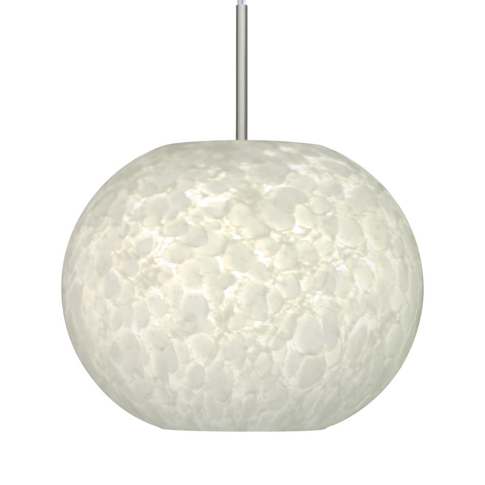 Besa Luna LED Pendant For Multiport Canopy Carrera Satin Nickel 1x9W LED, 15Ft. Cord