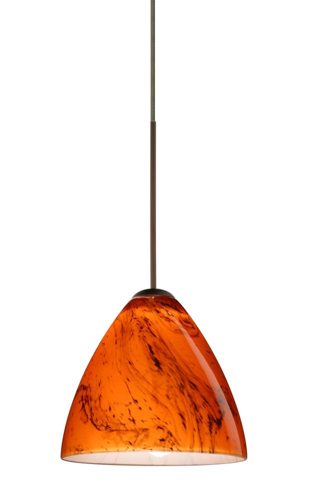 Besa Pendant Mia Bronze Habanero 1x50W Halogen, 15Ft. Cord