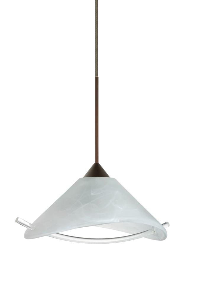 Besa Pendant For Multport Canopy Hoppi Bronze Marble/Clear 1x50W Halogen