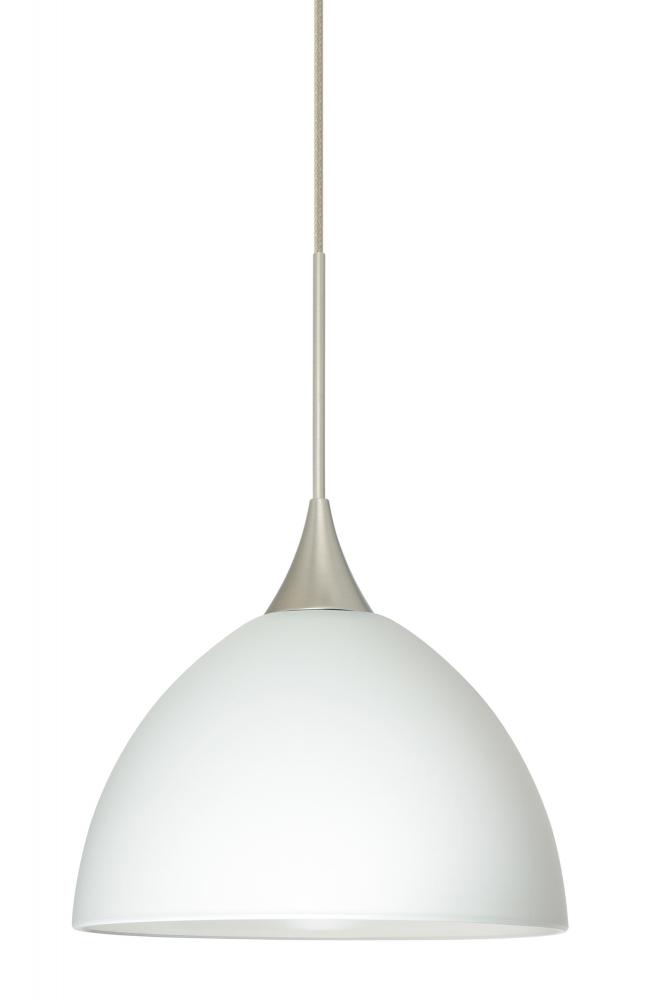 Besa Pendant For Multiport Canopy Brella Satin Nickel White 1x50W Halogen