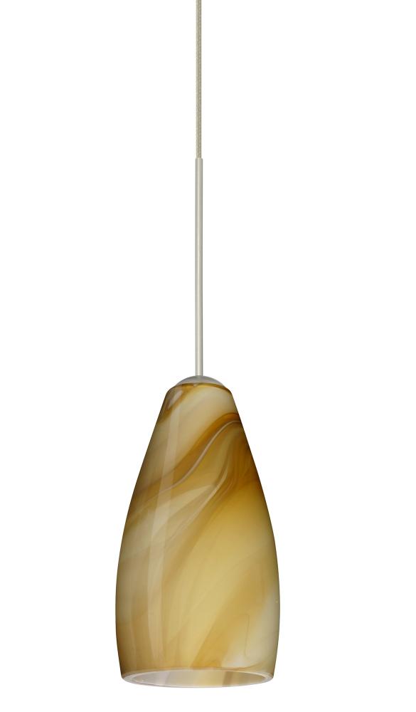 Besa Pendant For Multiport Canopy Karli Satin Nickel Honey 1x50W Halogen