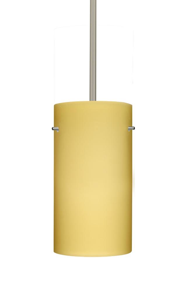 Besa Stem Pendant Tondo 12 Satin Nickel Vanilla Matte 1x150W A21