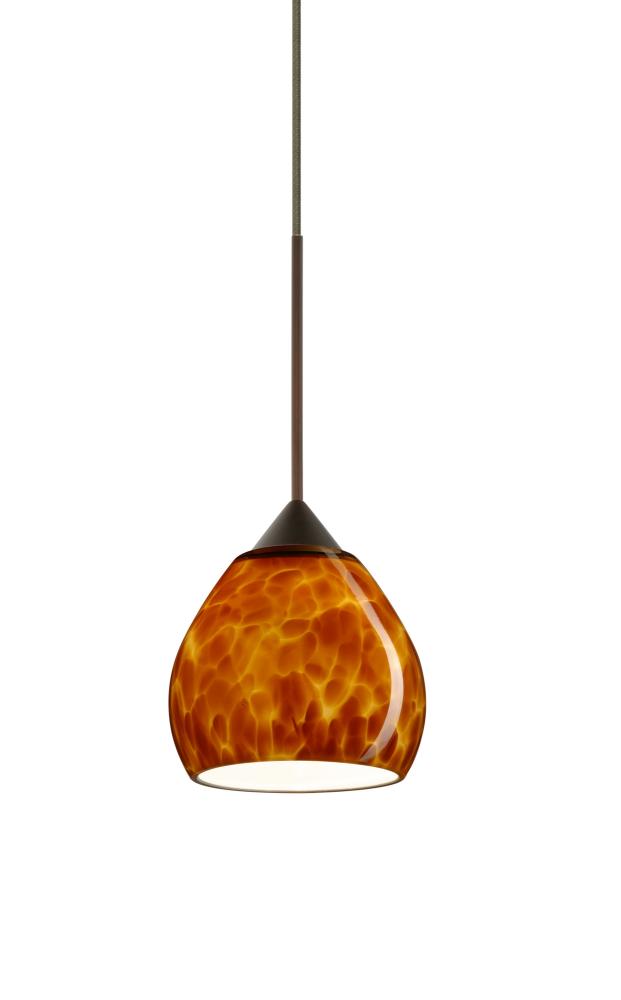 Besa Pendant Tay Tay Bronze Amber Cloud 1x5W LED