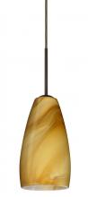 Besa Lighting 1BC-1509HN-LED-BR - Besa Chrissy Pendant Bronze Honey 1x9W LED