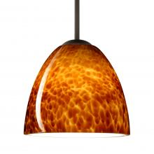 Besa Lighting 1BC-757218-LED-BR-L - Besa Sasha LED Pendant 1Bc Amber Cloud Bronze 1x9W LED, 15Ft. Cord