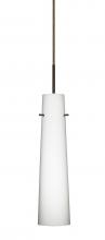 Besa Lighting 1BT-567407-LED-BR-L - Besa Camino Pendant Bronze Opal Matte 1x5W LED, 15Ft. Cord