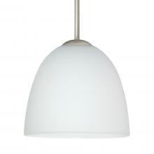 Besa Lighting 1BT-757207-LED-SN-L - Besa Sasha LED Pendant Opal Matte Satin Nickel 1x9W LED, 15Ft. Cord