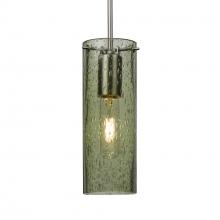 Besa Lighting 1JC-JUNI10MS-SN-L - Besa, Juni 10 Cord Pendant, Moss Bubble, Satin Nickel, 1x60W Medium Base, 15Ft. Cord