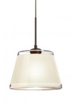 Besa Lighting 1JC-PIC9WH-LED-BR - Besa Pendant Pica 9 Bronze White Sand 1x9W LED