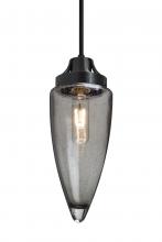 Besa Lighting 1JC-SULUSM-BK - Besa, Sulu Cord Pendant, Smoke Bubble, Black Finish, 1x60W Medium Base