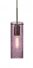 Besa Lighting 1JT-JUNI10PL-EDIL-BR-L - Besa, Juni 10 Cord Pendant, Plum Bubble, Bronze, 1x4W LED Filament, 15Ft. Cord