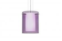 Besa Lighting 1KG-A00607-LED-SN - Besa Pahu 8 LED Pendant 1Kg Transparent Amethyst Satin Nickel 1x11W LED