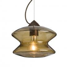 Besa Lighting 1KX-ZENLT-BR - Besa, Zen Cable Pendant , Latte Bubble, Bronze Finish, 1x60W Medium Base