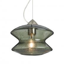 Besa Lighting 1KX-ZENMS-SN - Besa, Zen Cable Pendant , Moss Bubble, Satin Nickel Finish, 1x60W Medium Base