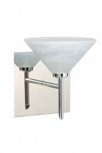 Besa Lighting 1SW-117652-CR-SQ - Besa Wall With SQ Canopy Kona Chrome Marble 1x40W G9