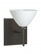 Besa Lighting 1SW-174307-BR-SQ - Besa Wall With SQ Canopy Domi Bronze White 1x40W G9