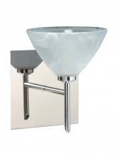 Besa Lighting 1SW-174352-CR-SQ - Besa Wall With SQ Canopy Domi Chrome Marble 1x40W G9