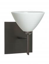 Besa Lighting 1SW-1743KR-BR-SQ - Besa Wall With SQ Canopy Domi Bronze Chalk 1x40W G9