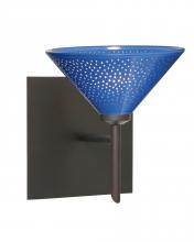 Besa Lighting 1SW-282484-BR-SQ - Besa Wall With SQ Canopy Kona Bronze Blue Starpoint 1x40W G9