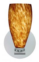 Besa Lighting 1SX-719818-PN - Besa Wall Karli Polished Nickel Amber Cloud 1x40W G9