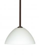 Besa Lighting 1TT-420107-BR - Besa Tessa Stem Pendant Bronze White 1x75W Medium Base